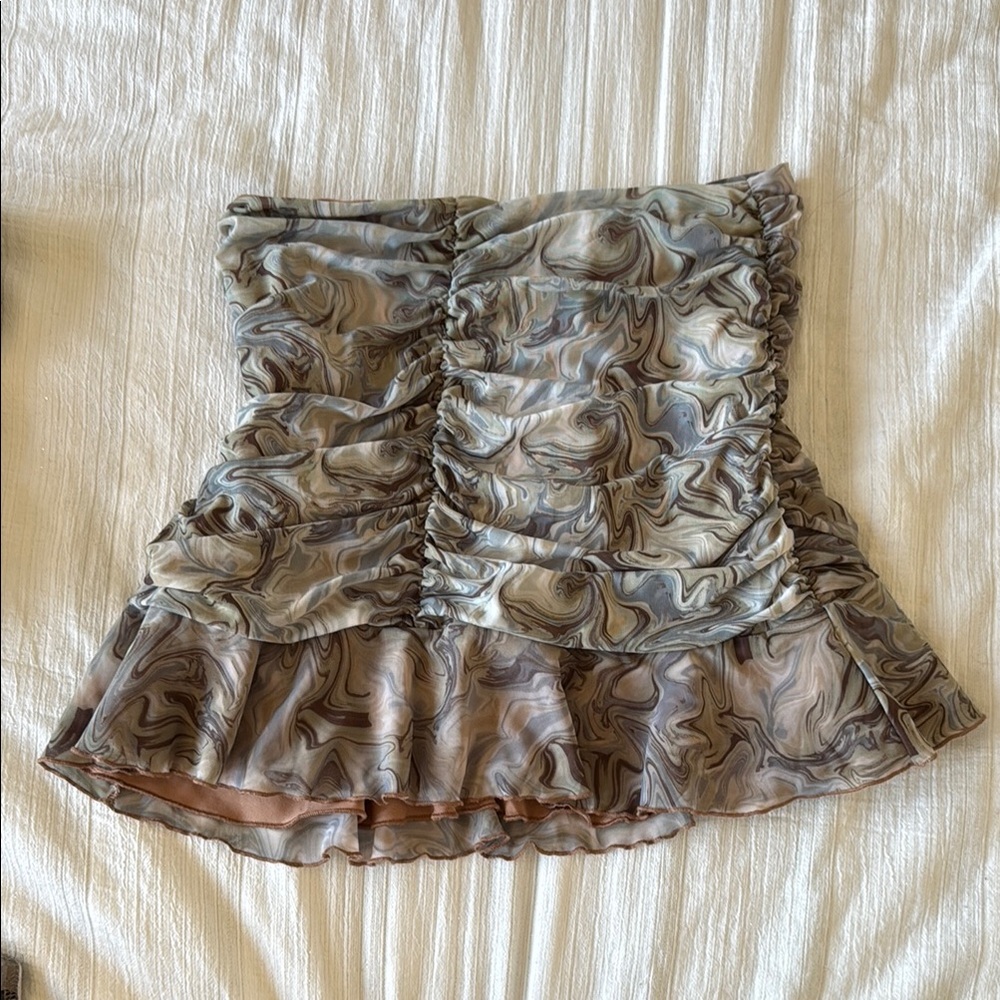 Elegant Marble Print Skirt